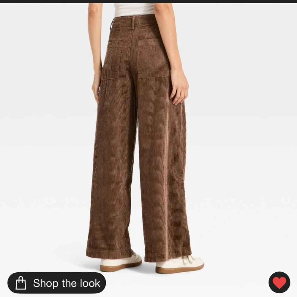 High Rise Corduroy Palazzo Pant - Size 6 - Picture 3 of 7